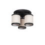 Opviq Way - 11626 Lámpara de Araña Blanco y Negro con Tapa de Tela